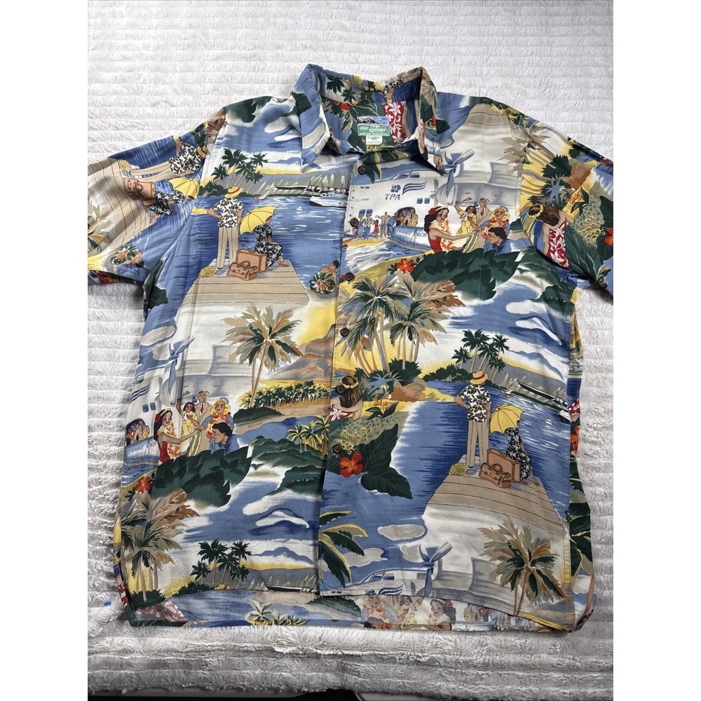 VTG Reyn Spooner Hawaiian Shirt Mens XL Multicolor Aloha TPA Honolulu Tropical